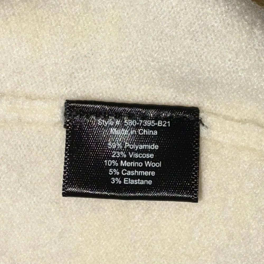 Jenni Kayne Ivory Cashmere Blend Oversized Crewneck Sweater - L